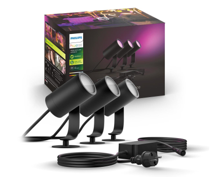 Inteligentne oświetlenie Philips Hue White and color ambiance Reflektor zewn. Lily x3